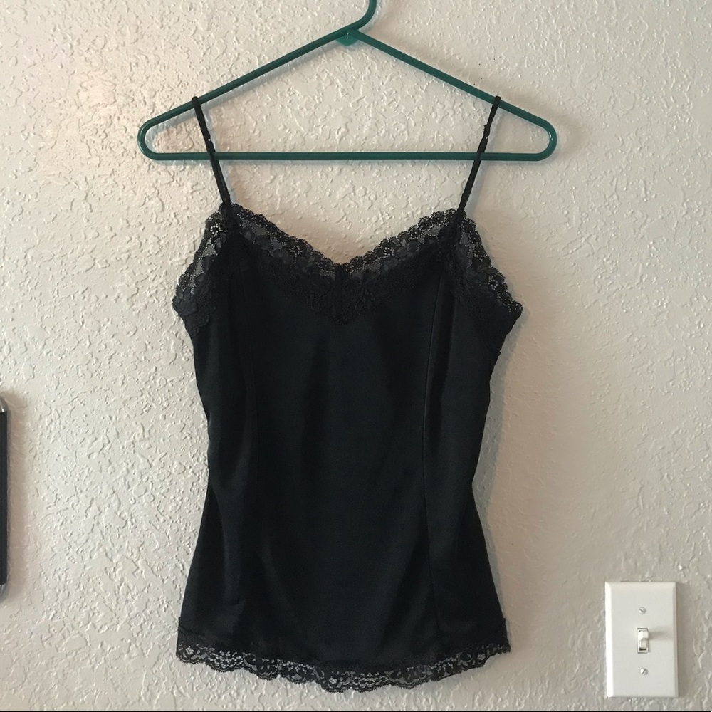 Black silk camisole